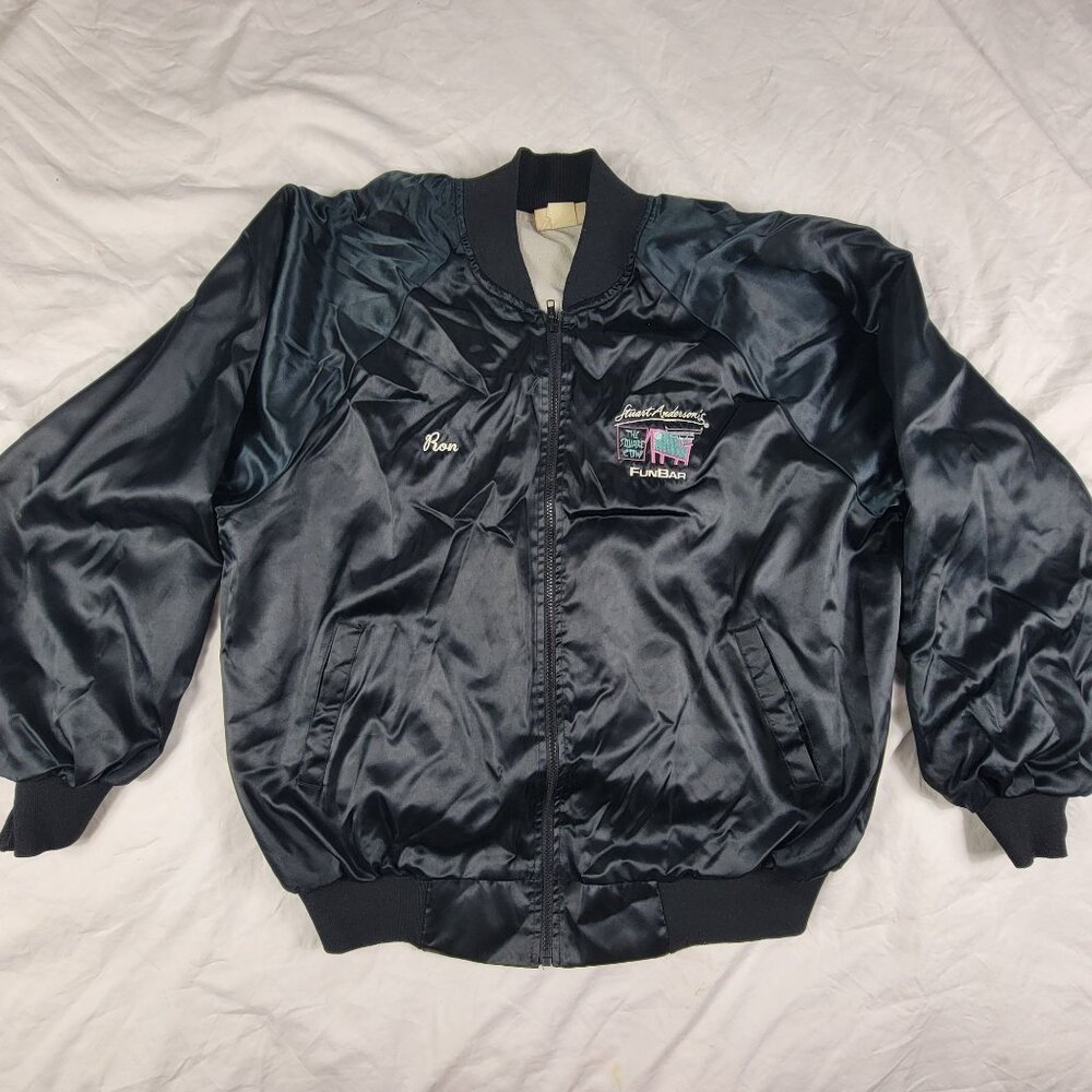 Vintage Hartwell Mens 2XL Black Jacket Stuart Andersons The Square Cow Funbar